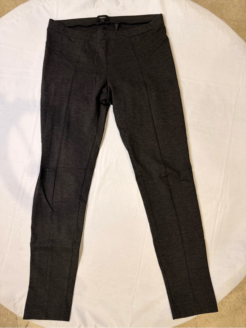 Theory Charcoal Gray Stretch Skinny Ponte Pants Leggings Size S